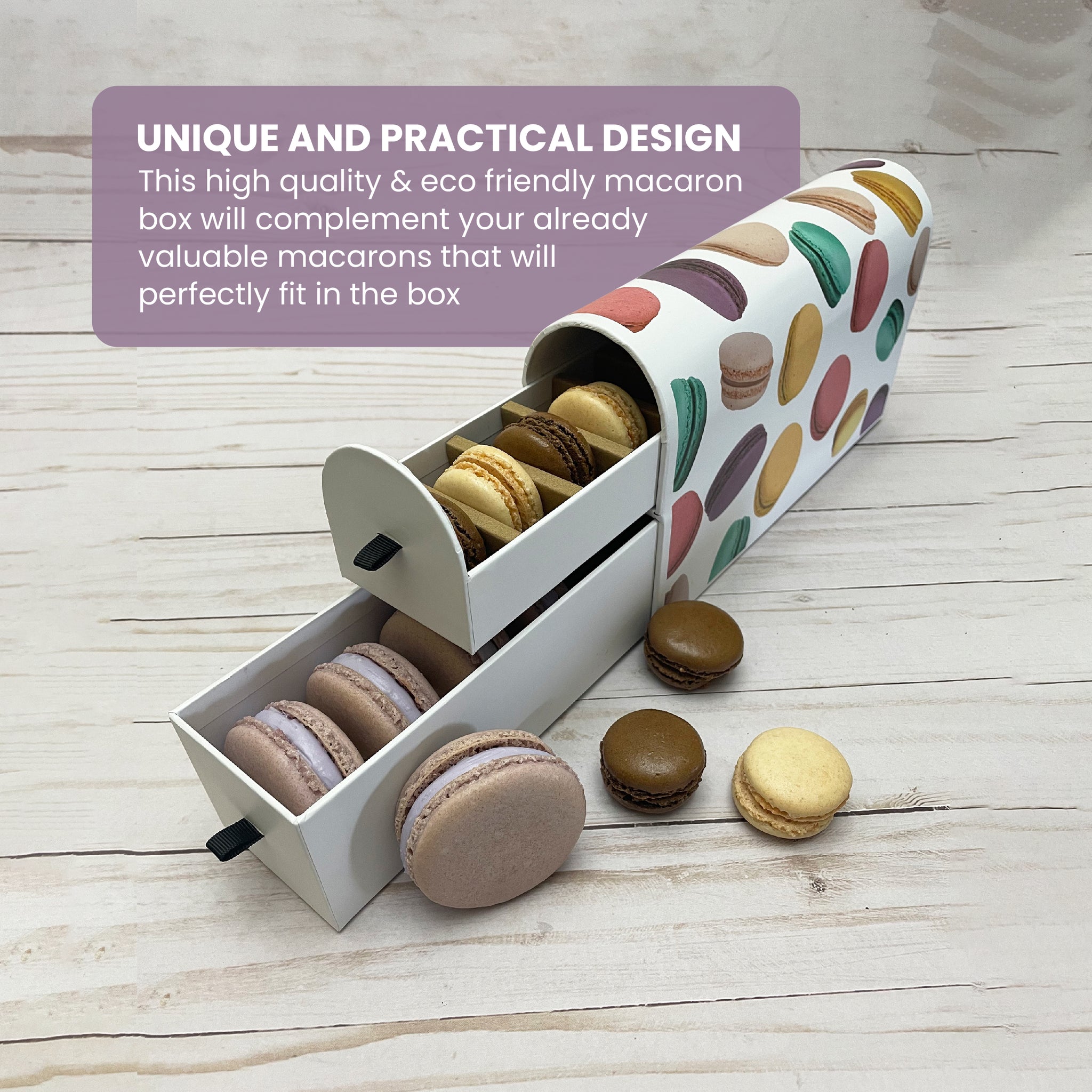 Triangular Macaron Box Luxury Macaron Gift Box - Organic, Holds 15 Macarons | Just.Find.Best